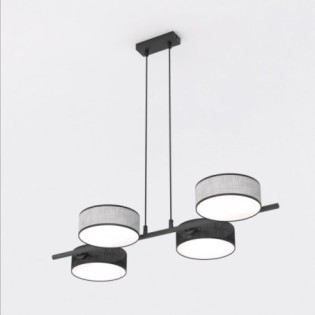 Suspension Troma noir+gris (4 lumières)