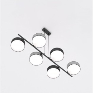 Suspension Troma noir+gris (6 lumières)