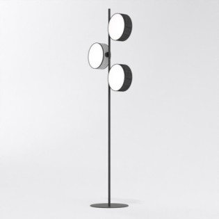 Lampe sur pied Troma noir+gris (3 lumières)
