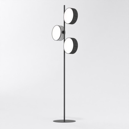 Lampe sur pied Troma noir+gris (3 lumières)