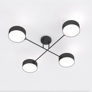 Lampe de plafond Lorix noire (4 lumières)