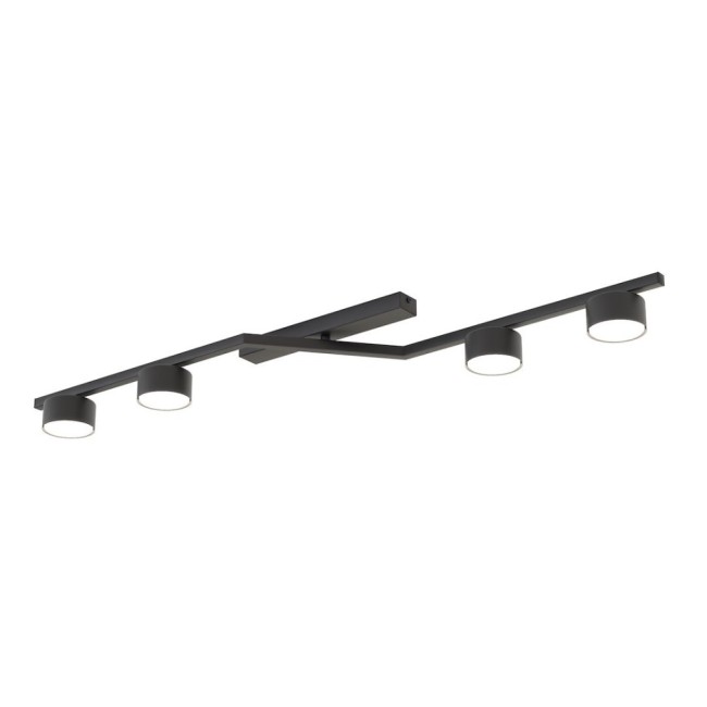 Lampe de plafond Vorn noire (4 lumières)