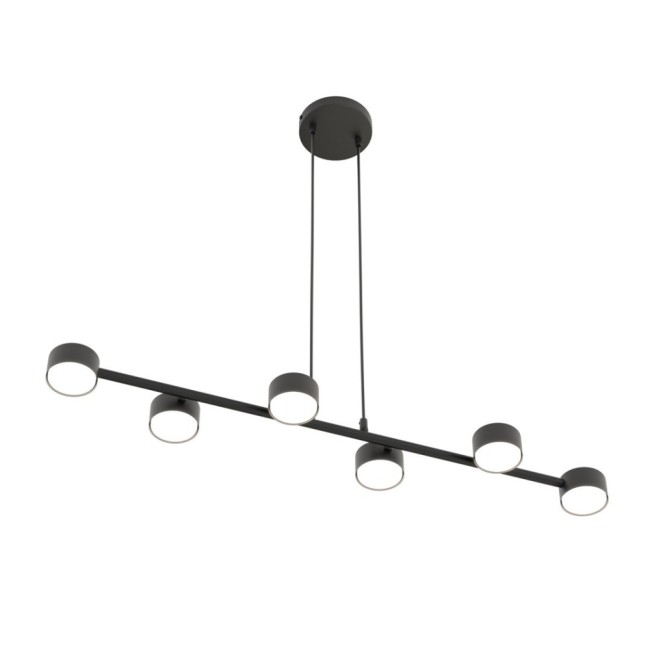 Suspension Solvi noire (6 lumières)