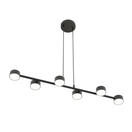 Suspension Solvi noire (6 lumières)