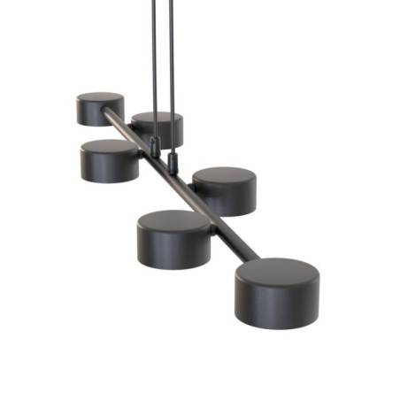 Suspension Solvi noire (6 lumières)