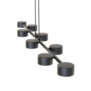 Suspension Solvi noire (8 lumières)