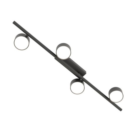 Lampe de plafond Kelmi noire (4 lumières)