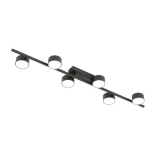 Lampe de plafond Kelmi noire (6 lumières)