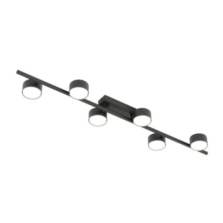 Lampe de plafond Kelmi noire (6 lumières)