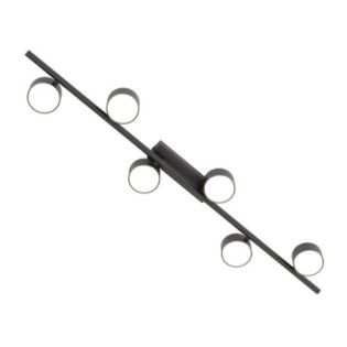 Lampe de plafond Kelmi noire (6 lumières)