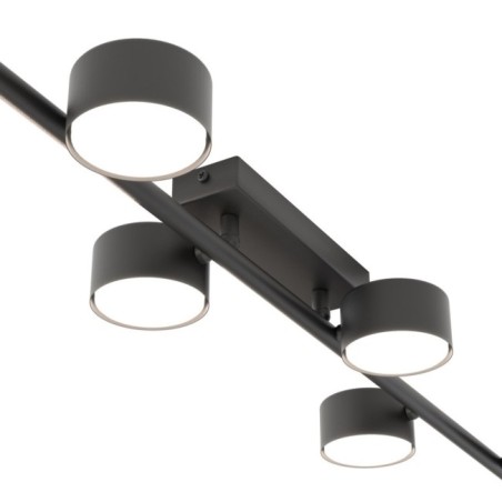 Lampe de plafond Kelmi noire (6 lumières)