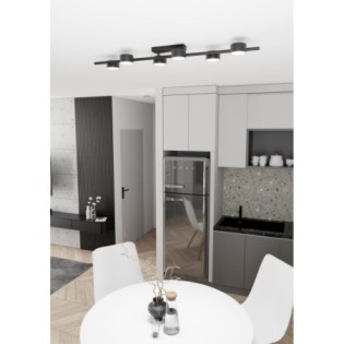 Lampe de plafond Kelmi noire (6 lumières)