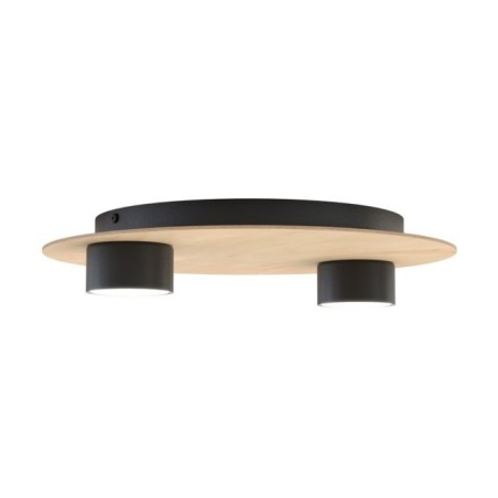 Lampe de plafond Jeru noire (2 lumières)