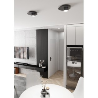 Lampe de plafond Qeri noire.