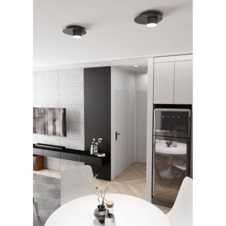 Lampe de plafond Qeri noire.