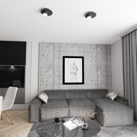 Lampe de plafond Qeri noire.