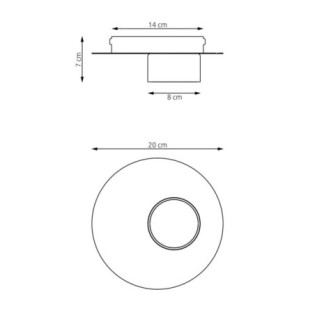 Lampe de plafond Qeri noire.