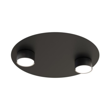 Lampe de plafond Qeri noire (2 lumières)