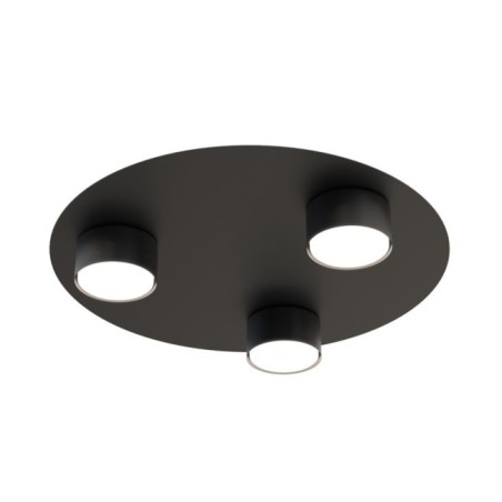 Lampe de plafond Qeri noire (3 lumières)