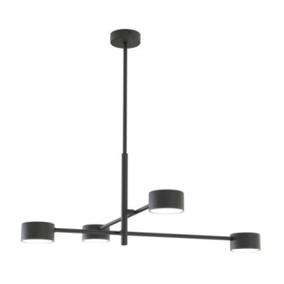 Lampe de plafond Feru noire (4 lumières)