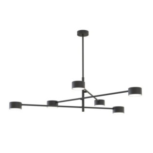 Lampe de plafond Feru noire (6 lumières)
