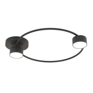 Lampe de plafond Paon noir (2 lumières)