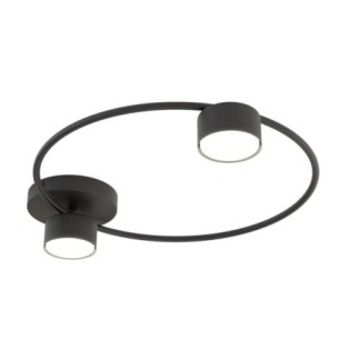 Lampe de plafond Paon noir (2 lumières)