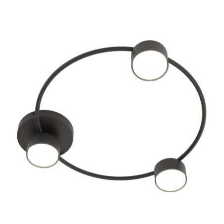 Lampe de plafond Paon noir (3 lumières)