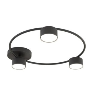 Lampe de plafond Paon noir (3 lumières)