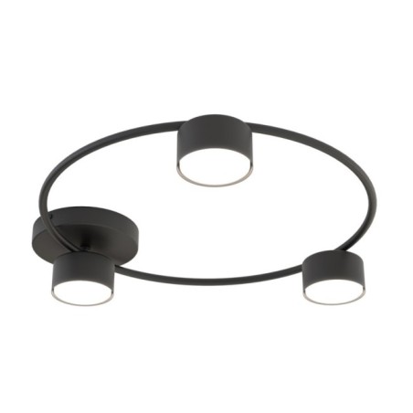 Lampe de plafond Paon noir (3 lumières)