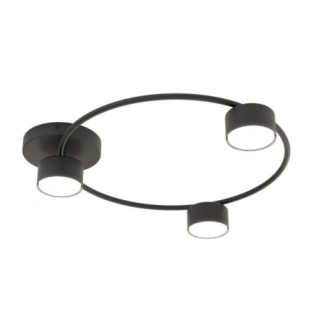 Lampe de plafond Paon noir (3 lumières)