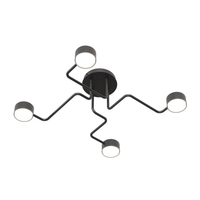 Lampe de plafond Xuli noire (4 lumières)