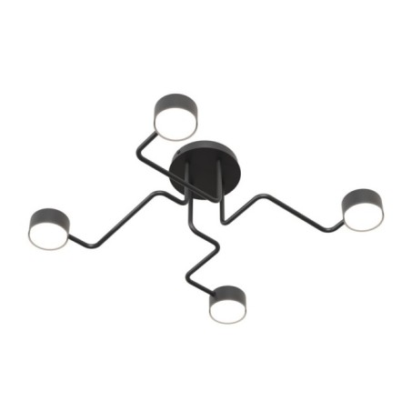 Lampe de plafond Xuli noire (4 lumières)