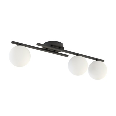 Lampe de plafond Dremo noire (3 lumières)