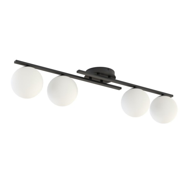 Lampe de plafond Dremo noire (4 lumières)