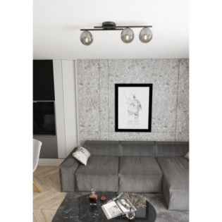 Lampe de plafond Dremo graphite (3 lumières)