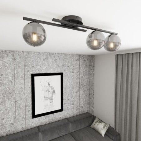 Lampe de plafond Dremo graphite (3 lumières)