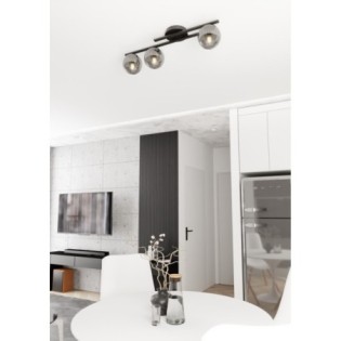 Lampe de plafond Dremo graphite (3 lumières)