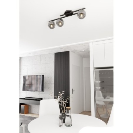Lampe de plafond Dremo graphite (3 lumières)