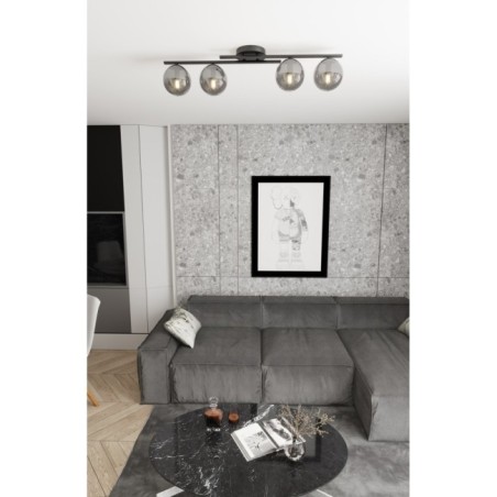 Lampe de plafond Dremo graphite (4 lumières)