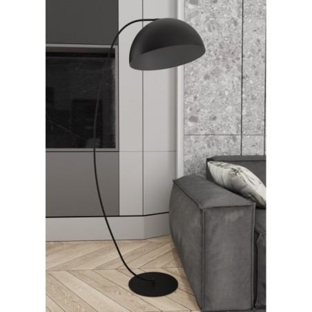 Lampe sur pied Lynox noire.