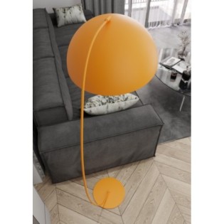 Lampe sur pied Lynox orange.