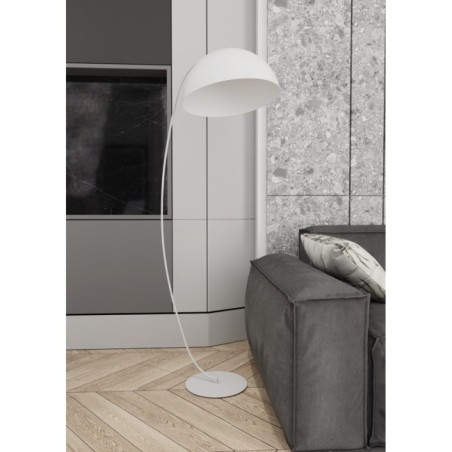 Lampe sur pied Lynox blanche.
