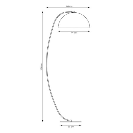 Lampe sur pied Lynox blanche.