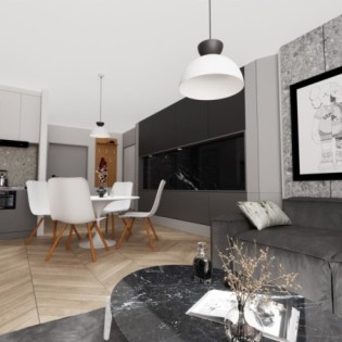 Suspension Varel S blanc+noir