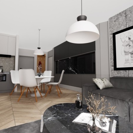 Suspension Varel L blanc+noir