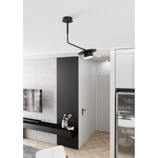Lampe de plafond Tevra noire.