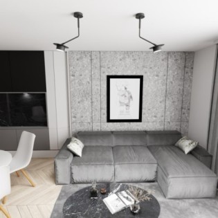 Lampe de plafond Tevra noire.