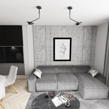 Lampe de plafond Tevra noire.