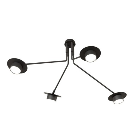 Lampe de plafond Tevra noire (4 lumières)